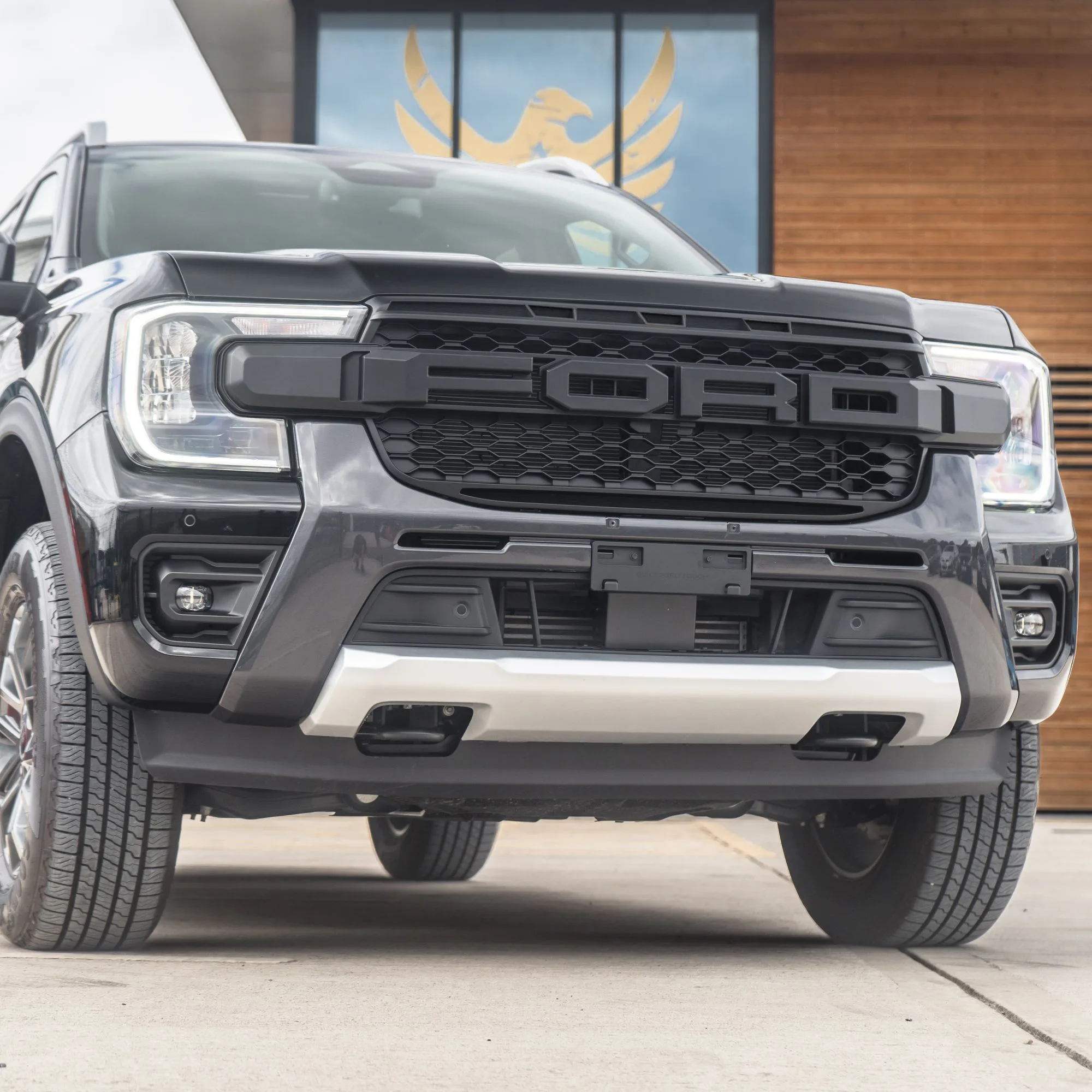 JX Matte Black Lower Front Bumper Grille For Ford Ranger 2019-2023 - Factory Style