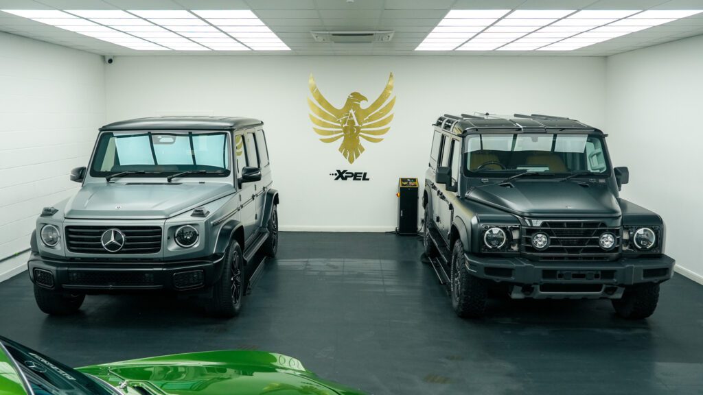 Here you can see 2 stealth converted vehicles side by side, one inios Grenadier and one Mercedes G63